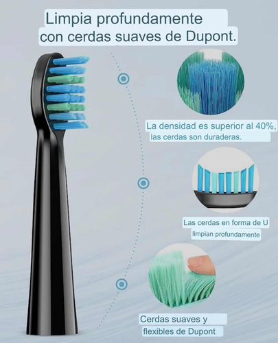 Cepillo Dental Eléctrico Con Cabezas Intercambiables 5 Modos