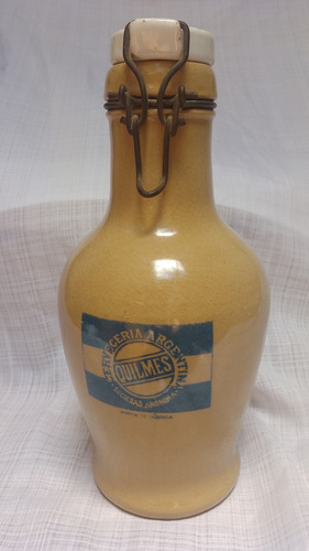 Antiguo Botellon Ceramica Cerveza Quilmes Ingles Sano 1900 S (Usado)