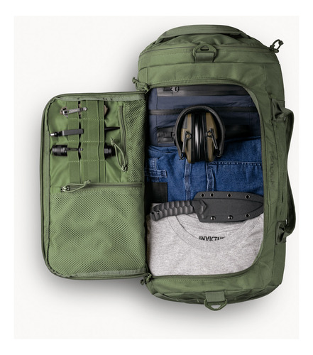 Mala Tática Duffel Bag Discovery Bolsa 34 Litros Verde 2.0 Invictus