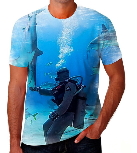 Camisa Camiseta Fundo Do Mar Rio Oceano  Envio Rápido 05