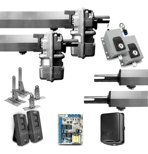 Kit Motor Ppa Pivotante Dupla Super Sup 2 Trava Portão 125kg