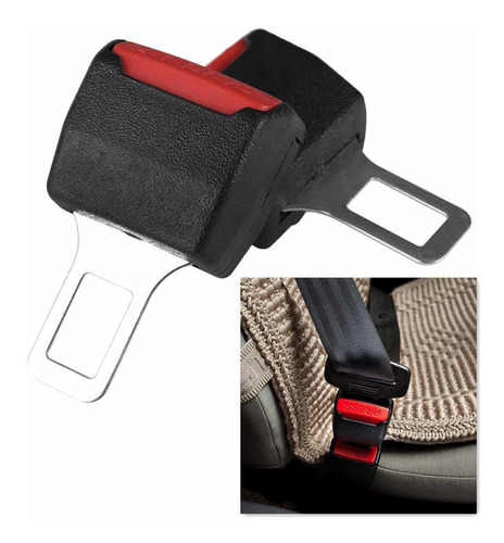 Broche Falso Doble Cinturon Seguridad Universal Auto ®
