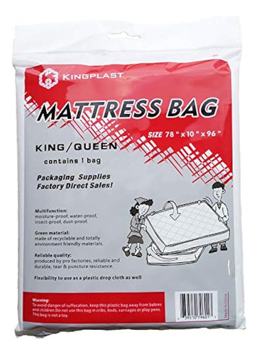 K Kingplast Bolsa Para Colchón King/queen Para Mudanza, 1.5 