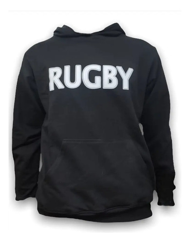 Poleron Rugby La Ovalada Negro