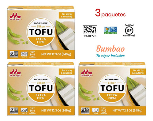 Tofu Sin Gluten Tofu Extra Firme 3packs De 349g Mori Nu