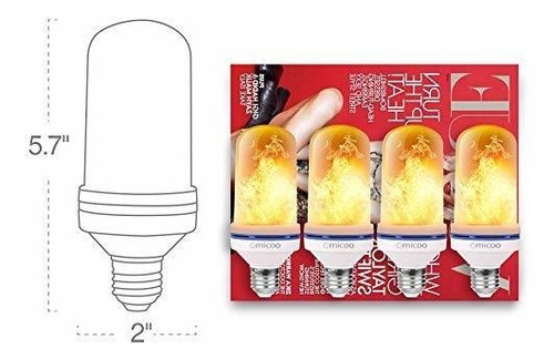 Pretigo Led Efecto Llama Bombillas De Fuego,