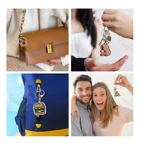 A 10p Juguetes De Llaveros De Capibara Moda Regalos Acrílico