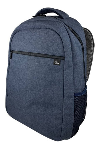 Mochila Xtech Xtb-220 Durham Urbana Porta Notebook Reforzada Color Azul