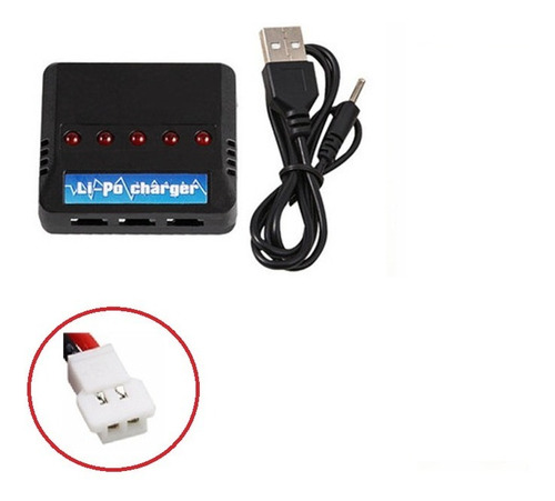 Cargador Baterias Pila Lipo 3.7v 1s Usb 5 En 1