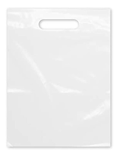 Bolsa De Plástico Con Mango Troquelado De 9.0 X 12.0 in