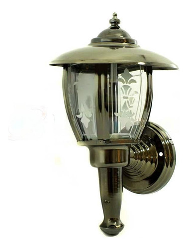 Lampara Farol Estilo Colonial Exterior Metálico Con Vidrio