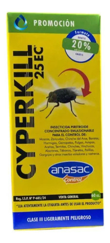 Cyperkill 25 Ec Insecticida Anasac Control De Insectos 50cc