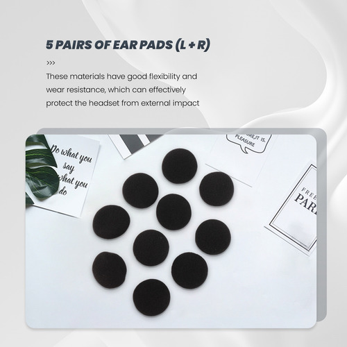 5 Pares De Almohadillas Negras De Repuesto Para Mdr-q55 Mdr-