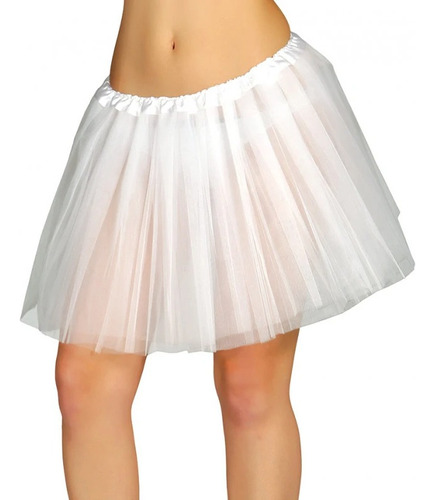 Pollera Tutu Liso Con Elástico 50cm Bride Disfraz Halloween