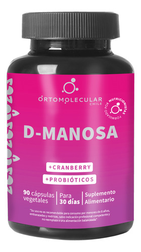 D-manosa + Cranberry + Probióticos - 90 Cáps - Om Chile