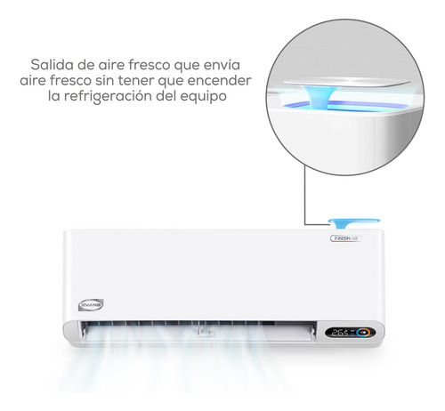 Minisplit Evans Fresh Air S23 1ton 220v Dual Frio/caliente
