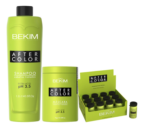 Kit After Color Shampoo 1200ml+máscara Kilo+ampollas Bekim