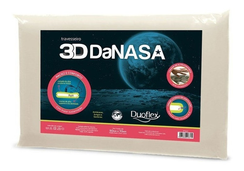 Almohada Nasa 3d Viscoelástica Duoflex Dt 3240 - Dormire
