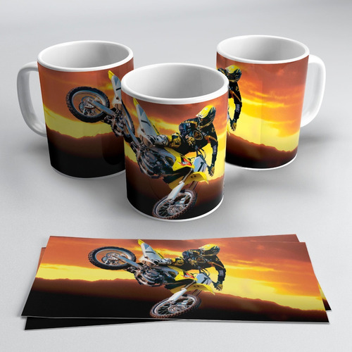 Taza Ceramica Sublimada Motocross #546