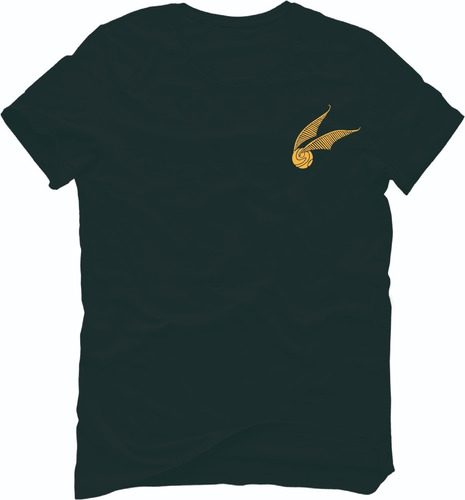 Playera Negra Harry Potter Snitch Dorada