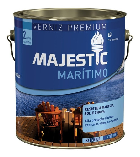 Barniz De Madera Super Premium Majestic Marítimo 900 Ml