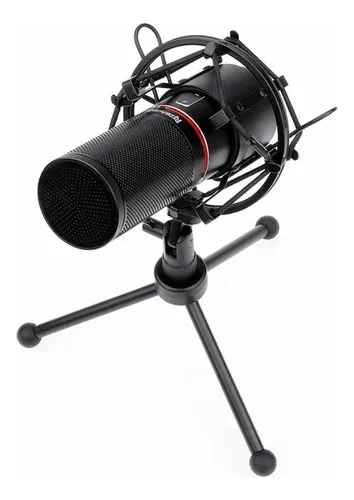 Microfone Redragon BLAZAR GM300 Condensador Cardioide cor preto