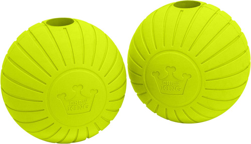 Chew King Supreme Rubber Fetch Balls - Juguete De Caucho Nat