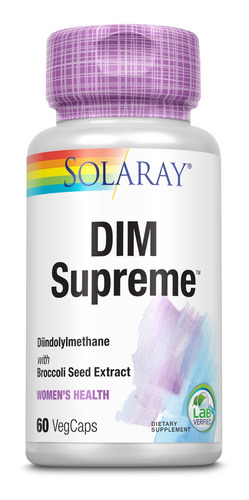 Dim Supreme 100 Mg Solaray 60 Cápsulas
