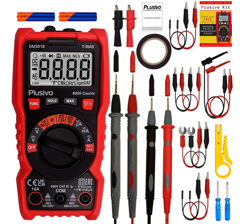 Multmetro Digital T-rms Ac Dc Voltmetro Ohm Volt Amp Ncv Dio