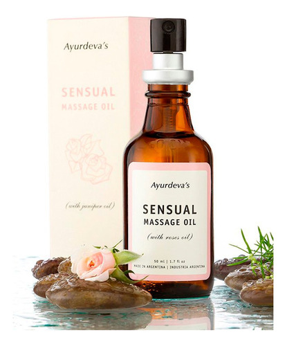 Aceite Para Masajes Ayurdeva´s Sensual Con Esencial De Rosa