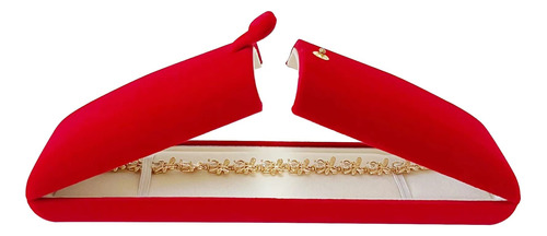 Caja De Almacenamiento De Terciopelo Para Joyas En Rojo