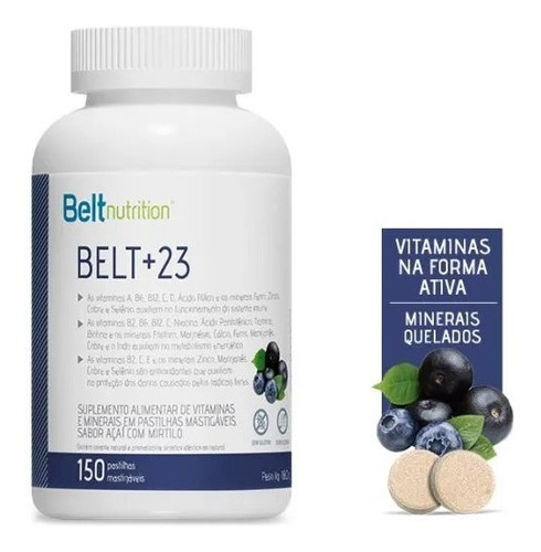 Belt +23 - Açaí Com Mirtilo 150 Pastilhas