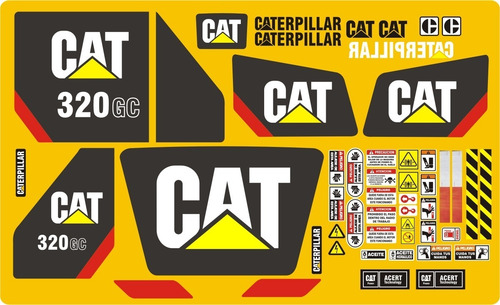 Calcomanías Para Excavadora 320gc