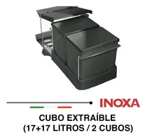 Comprar Cubos Extraíble, 2 Cubos, 17+17 Litros, Inoxa