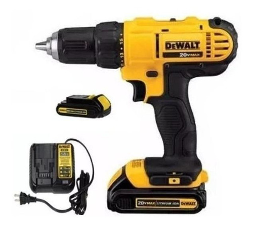 Imagen 3 de 3 de Taladro eléctrico destornillador DeWalt DCD771C2 inalámbrico 1500rpm amarillo/negro 220V 20V