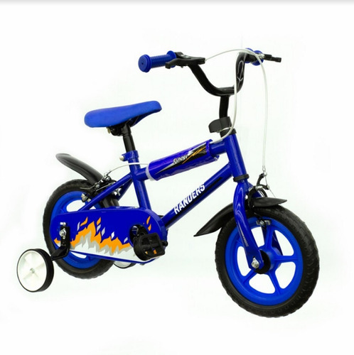 Imagen 2 de 10 de Bicicleta Para Niño Color Azul Rodado 12 Randers