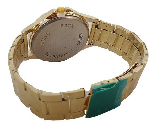 Relógio Feminino Dourado Brilhante Gatinho Gato Delicado