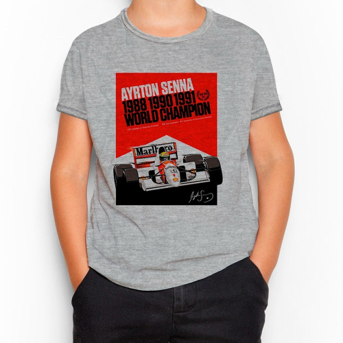 Remera - Niño - Niña - Autos - Carreras - Senna - 1
