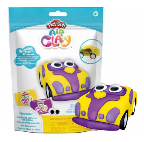 Play-doh Air Clay Masa Para Modelar Autos De Carrera Color Amarillo