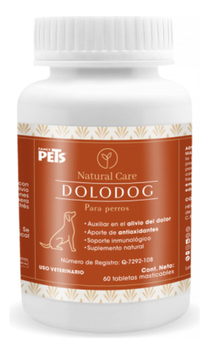 Natural Care Dolodog Tabletas Masticables P/perros 60 Tab