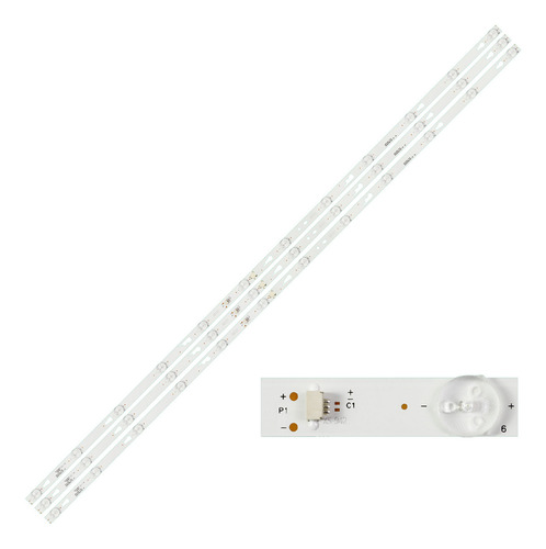 Kit 3 Tiras Led Ple-55s08fhd- Aluminio,