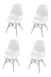 Kit X 4 Silla Air Tipo Eames Para Sala Comedor- Restaurante