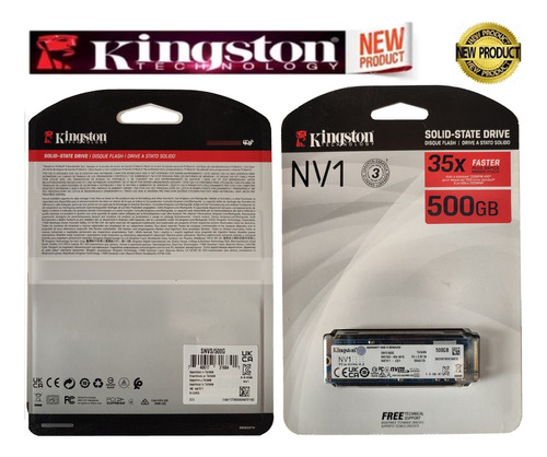 Disco Duro Solido Kingston 500gb Nv1 Pcle Nvme