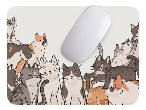 Mouse Pad Gato Gatito Arte De Animales - 17cm X 21cm D23