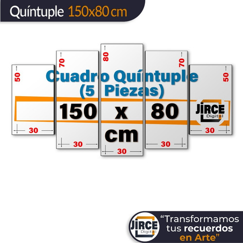 Cuadro Decorativo Moderno Tulipanes Pintura Jd-0096 Xl Quíntuple 150x80 Cm Sin Marco