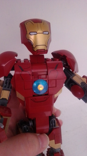 Lego Marvel Figura Iron Man Infinity Saga Con Luz 25cm (Usado)