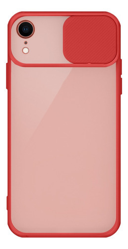 Capa Capinha Fecha Câmera Slide Compatível Com iPhone XR Cor Vermelho