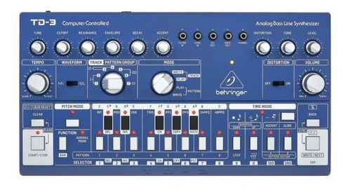 Behringer Td-3-bu Sintetizador Análogo Azul Envio Gratis  