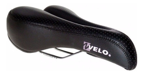 Selim Velo Plush Vl-3112 Ac57 Couro Preto Vazado Confortável