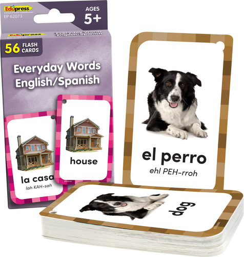 Tarjetas Flash Inglés Español Everyday Words Teacher Created
